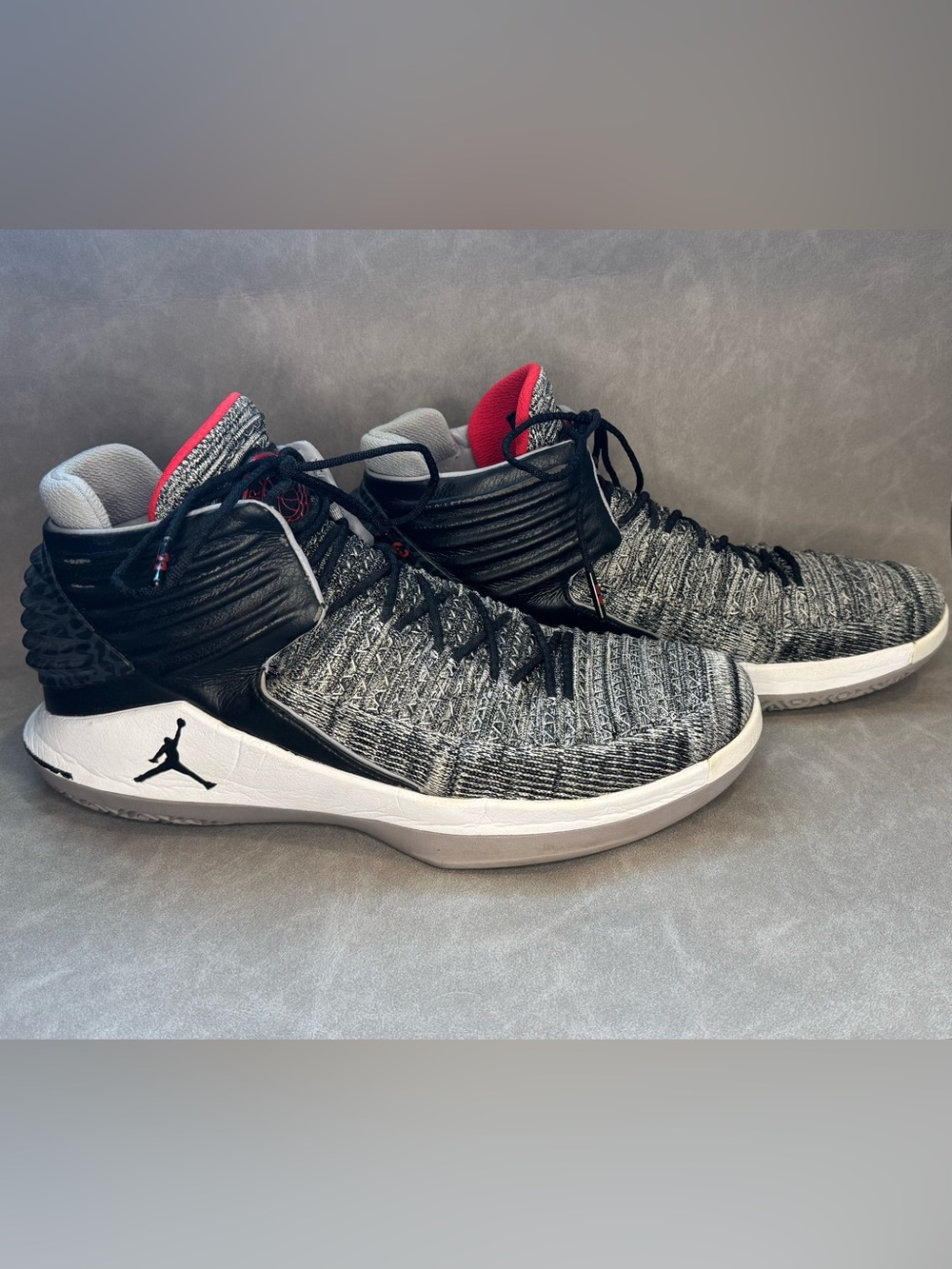 Nike Air Jordan XXXII 32 MVP Basketball Shoes Gray Black Red Men’s Size 12.5